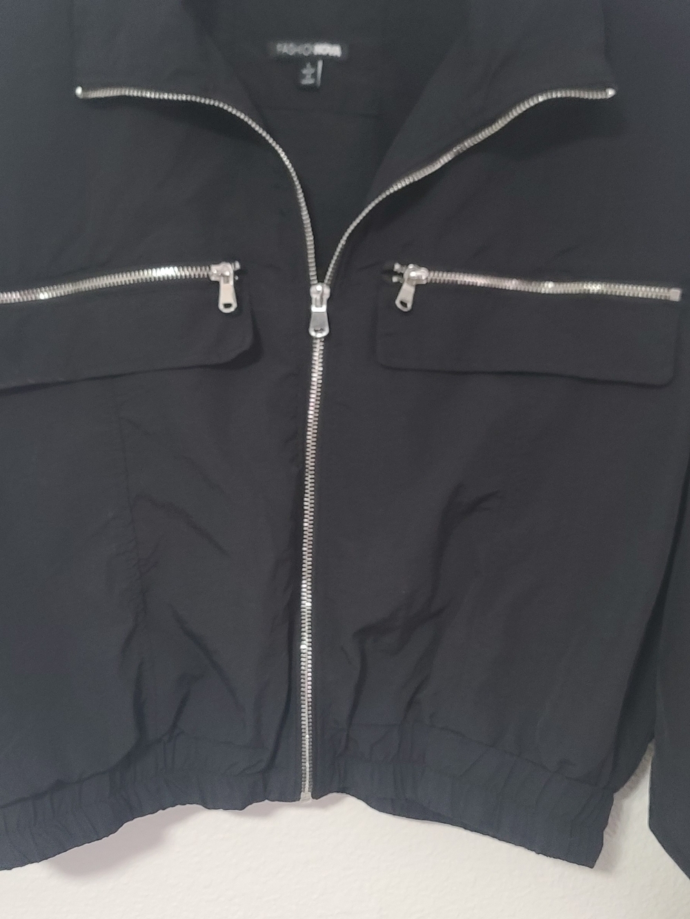 FASHION NOVA Black Zip-Front Cropped Jacket - Picture 6 of 11